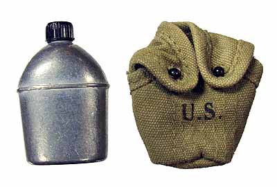 D-Day 101st Airborne Normandy - Canteen (Metal) w/ Pouch