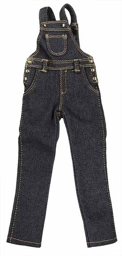 Female Denim Sets - Loose - Black Denim Overalls