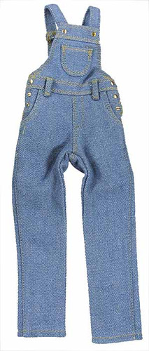Female Denim Sets - Loose - Blue Denim Overalls