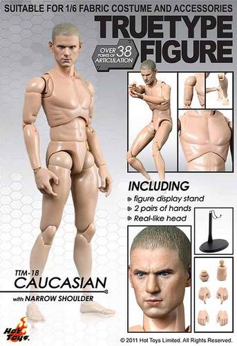 TrueType Figure: Caucasian Narrow TTM18 (Blonde Version) - Boxed Figure (Removed from Packaging)
