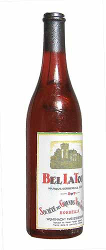 Paperwerk:  Loose - Red Wine Bottle w/ Black Top (Random Label)