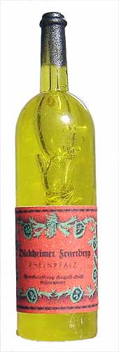 Paperwerk:  Loose - Yellow Wine Bottle w/ Black Top (Bordeaux Shape) (Random Label)