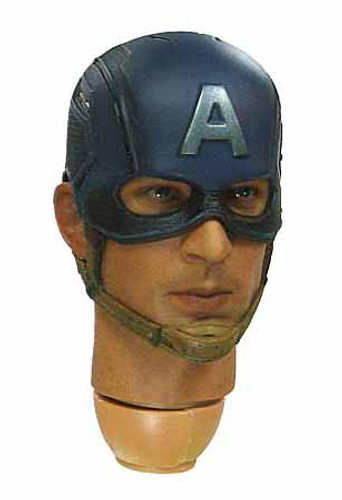 Captain America Winter Soldier: Captain & Steve Rogers - Stealth Strike Suit Head w/ Neck Joint (AS-IS See Note)