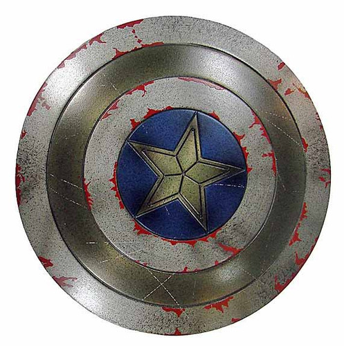 Captain America Winter Soldier: Captain & Steve Rogers - Weathered Shield (Metal)