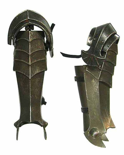 ACI LOTR: Ringwraith - Lower Leg Armor w/ Hinged Knee Armor (All Metal)