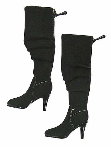 Women's V Neck Dresses - Black Boots (Ball Socket)