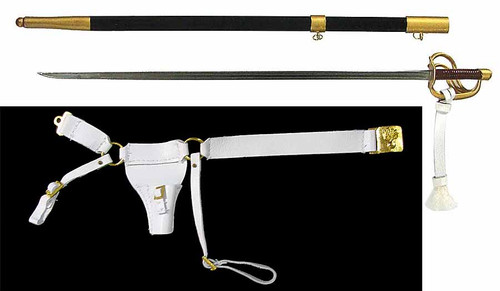 Herve: Napoleonic French Dragoon - Sword w/ Scabbard & Belt (Metal)