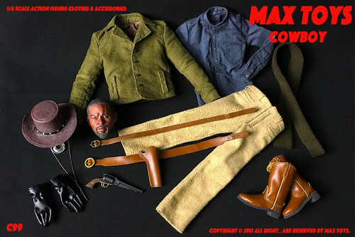 Cowboy (Django) - Boxed Accessory Set w/ Head (Body Not Included)