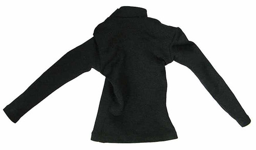 The Town Bank Robber - Black Long Sleeve Nylon Turtleneck Shirt