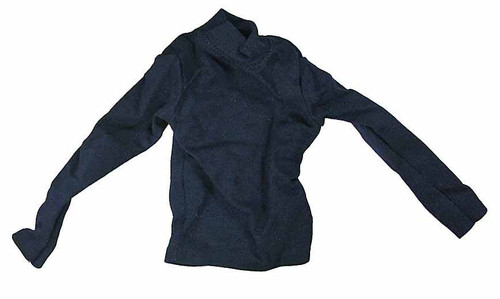 James Bond Austrian Action - Navy Blue Knit Long Sleeve Shirt
