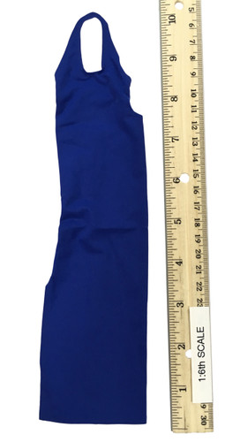 Bodycon Sleeveless Dress Sets - Halter Dress (Blue)