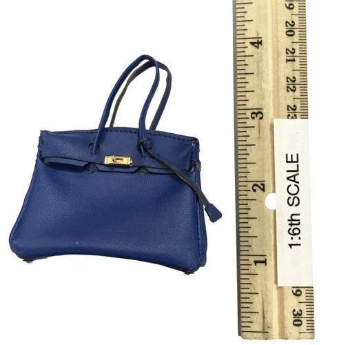 Bodycon Sleeveless Dress Sets - Handbag (Blue)