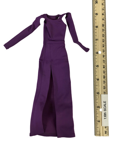 Bare Shouldered Evening Dress - Evening Dress (Purple)