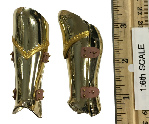 Gothic Armor (Gold) - Lower Leg Armor (Greaves) (Metal)