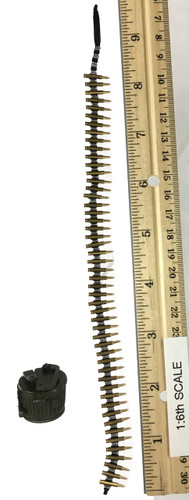 WWII German SS MG42 Machine Gunner - Machine Gun Bullet Chain w Drum (Metal)