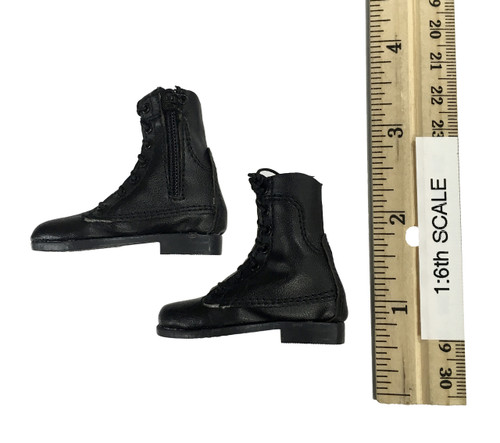 Active Duty ROC Air Force Pilot - Black Lace Up and Zippered Boots (For Feet)