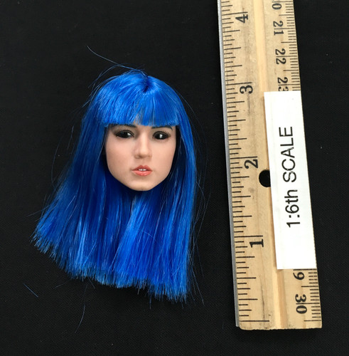 Virtual Girl - Head (Blue Hair) (No Neck Joint)