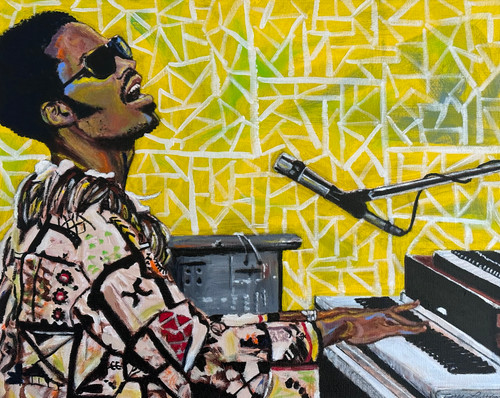 Stevie- Acrylics on canvas 16 in. x 20 in.