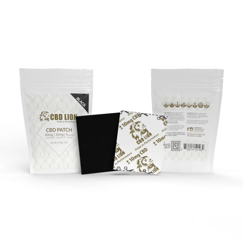 CBD Lion Transdermal Patch 4-Pack - Black