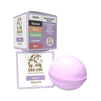 100mg Isolate CBD lavender bath bomb, CBD LION