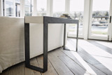 Dalle Console Table
Sku:  c43-rec601432
Finish:  Chalk with Blackened Steel