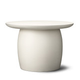 Ovoid Side Table with Optional Top (Knife Edge Detail) in Natural Finish