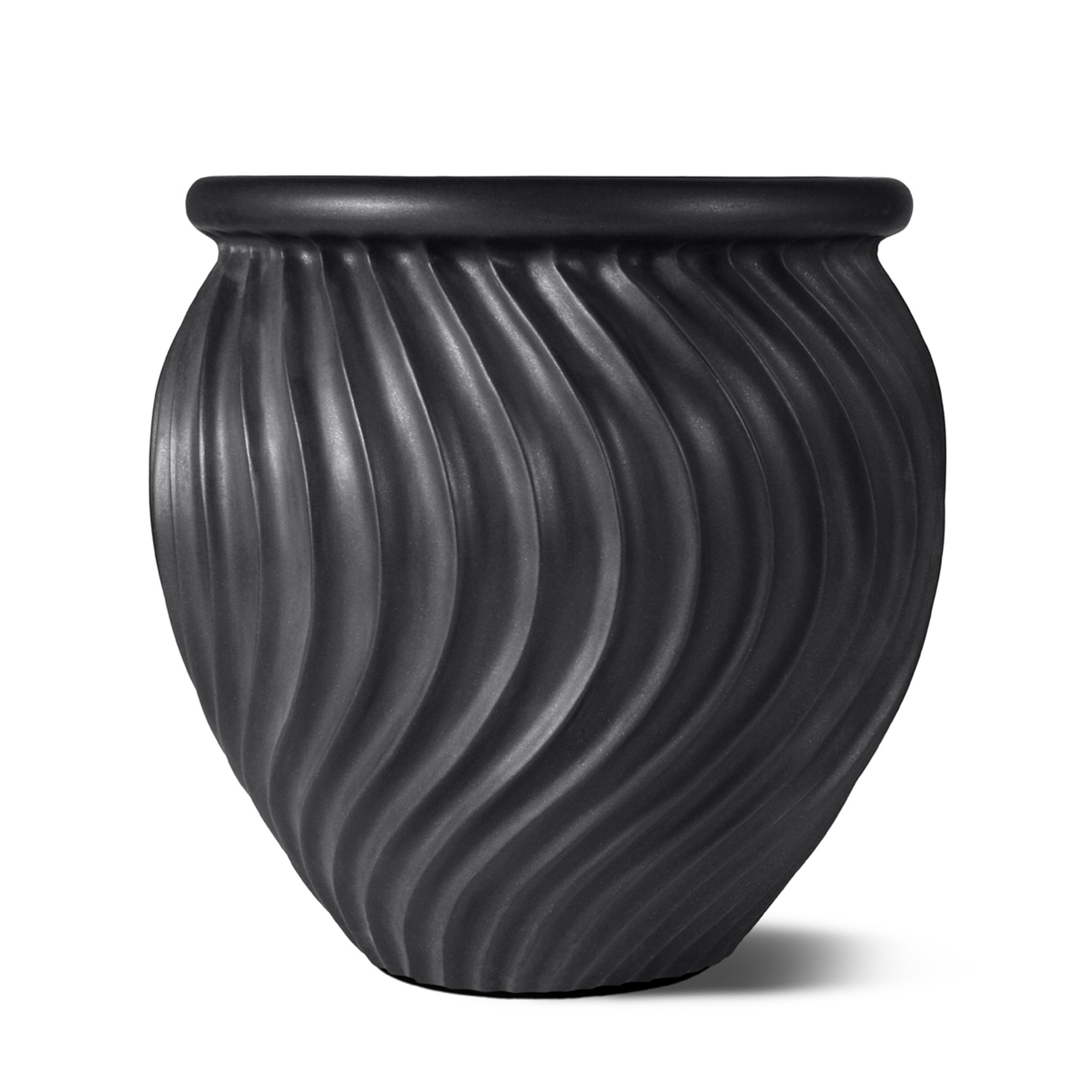 Artifact Style Concrete Hotel Planters with Swirl | Stone