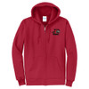 Drury Hockey Embroidered PANTHERS ICE HOCKEY Basic Zip Hoodie - Red