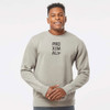 Proximal Strength DARK GREY STACKED Garment Dyed Premium Unisex Sweatshirt - Pigment Cement