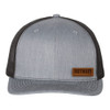 Nothum Leather Patch Richardson 112 Cap - Heather Grey/Black