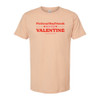 #BookTokBabe FICTIONAL BOYFRIENDS VALENTINE Unisex Ringspun Tee - Peach