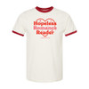 #BookTokBabe HOPELESS ROMANCE READER Unisex Ringer Tee - Vintage White / Red