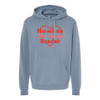 #BookTokBabe HOPELESS ROMANCE READER Unisex Premium Pigment Dyed Hooded Sweatshirt - Slate Blue