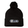 Old Missouri Bank OMB LOGO Embroidered Cuffed Pom Pom Beanie - Black