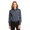 Old Missouri Bank OMB LOGO Embroidered Ladies Easy Care Long Sleeve Dress Shirt - Steel Grey Old Missouri Bank OMB LOGO Embroidered Ladies Easy Care Long Sleeve Dress Shirt - Steel Grey