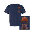 Stay Wild - Old West - Comfort Colors® Unisex POCKET Tee - True Navy