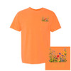 Stay Wild - Bold Flowers - Comfort Colors® Unisex POCKET Tee - Melon