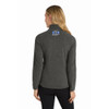 SAHRA SHRM - EMBROIDERED Ladies Microfleece Full-Zip Jacket - Black Charcoal Heather