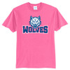 WOLVES Unisex Tee - FRONT PRINT ONLY - Neon Pink