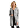 *NEW IN 2025* GCSO CHROME BADGE - Ladies Soft Open Front Cardigan Sweater - Grey Heather