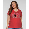 GOAT - PUFF INK - Greatest of All Time - Plus Size Ladies Tee - Vintage Red