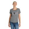 GOAT - PUFF INK - Greatest of All Time - Ladies Tee - Aluminum Grey