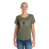 GOAT - PUFF INK - Greatest of All Time - Ladies Tee - Olive You Green