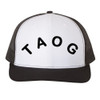 GOAT - PUFF EMBROIDERY - Greatest of All Time - Trucker Cap - White/Black
