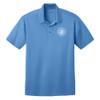 Kinetic Bridges Academy SCHOOL CREST Silk Touch Performance Polo - Carolina Blue