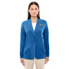 Old Missouri Bank OMB LOGO Embroidered Women's Shawl Collar Cardigan - French Blue