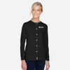 Old Missouri Bank OMB LOGO Embroidered Women's Ribbon Cardigan - Black