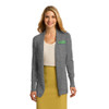 Volt Embroidered Ladies Open-Front Cardigan - Medium Heather Grey Volt Embroidered Ladies Open-Front Cardigan - Medium Heather Grey