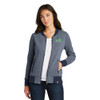 Volt Embroidered New Era® Ladies French Terry Baseball Full-Zip - True Navy Twist