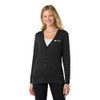 MCC EMBROIDERED White Logo Ladies V-Neck Cardigan
